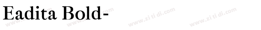 Eadita Bold字体转换